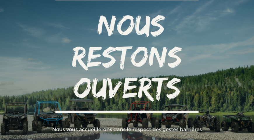Nous sommes ouverts